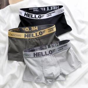 Calzoncillos bóxer de cintura media de alta gama para hombre, de tela de punto transpirable 95% algodón, con logotipo personalizado en la cintura, al por mayor. - Product Image 4