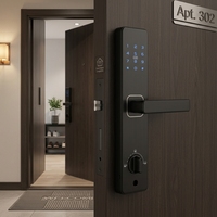 Cerradura Inteligente para Puerta de Entrada con Huella Dactilar y Control Remoto, Diseño Nuevo de Fábrica, para Apartamento, Aleación de Aluminio, Ttlock