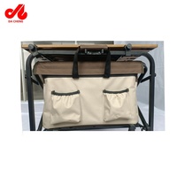 Léger extérieur pliant Portable en aluminium avec table pique-nique Camping pliant wagon chariot wagon avec panneau de table rouleau d'oeufs