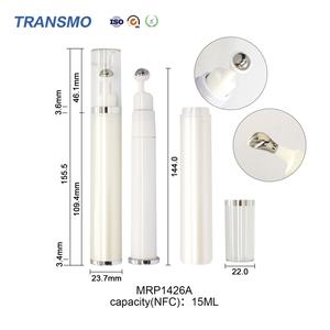 Tubes PE multicouches vides de 15 ml pour crème contour des yeux avec applicateur de massage et bouchon à vis pour sérum de soin de la peau - Product Image 2