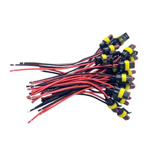 Amp/Tyco Supers eal 1.5 Serie 2-polige Buchse Pigtail 12V Wasserdichtes elektrisches Kabelst ecker kabel 282080-1 - Product Image 3