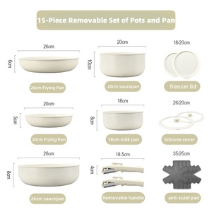 Lovfe 20 piezas Premium tapas <span class=keywords><strong>de</strong></span> vidrio antiadherentes <span class=keywords><strong>ollas</strong></span> <span class=keywords><strong>de</strong></span> aluminio <span class=keywords><strong>de</strong></span> cerámica <span class=keywords><strong>juego</strong></span> <span class=keywords><strong>de</strong></span> utensilios <span class=keywords><strong>de</strong></span> cocina <span class=keywords><strong>para</strong></span> cocinar saludable - Product Image 5