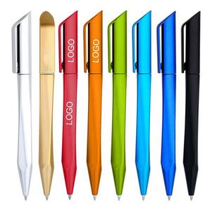 Promotionele Kleurrijke Balpen Driehoek Twist Plastic Reclame Promotie Aangepaste Pen Print Logo Balpen - Product Image 1