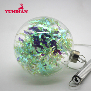 Pin Hoạt Động LED Thủy Tinh Món Trang Trí Bóng 12Cm Lễ Hội Giáng Sinh Rõ Ràng Treo Đồ Trang Trí Với Trang Trí Bên Trong Cho Món Quà Kỳ Nghỉ - Product Image 4