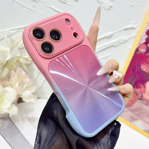 Funda para Teléfono Móvil con Ondas Láser Degradadas para iPhone 17 16 15 14 Pro Max, Lente de Cristal Arcoíris, Cubierta Trasera Colorida Degradada - Product Image 6