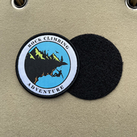 Écussons tissés personnalisables avec logo de marque pour vêtements de sport, randonnée, escalade, et badges auto-agrippants pour chapeaux et sacs