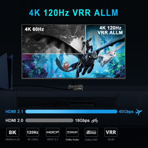 8K HDMI 2,1 Audio Extractor ARC 2 en 1 OUT CEC EDID HDMI Switch 2x1 para amplificadores PS5 Barras de sonido - Product Image 2