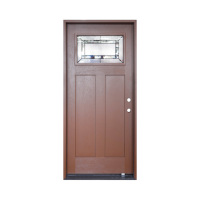 Porte Onda FRP GRP Porte d'entrée extérieure en verre décoratif personnalisé en fibre de verre