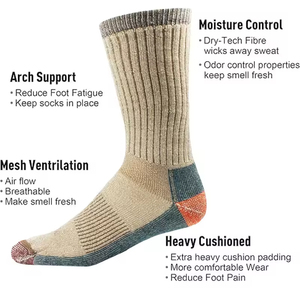 Breathable Seamless Toe Merino Wool Athletic <b>Socks</b> for Outdoor Hiking and Sports - Product Image 2