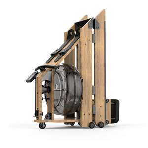 Rameur à eau pour usage domestique, conception auto-alimentée, cadre en bois de caoutchouc, entraînement cardio complet à faible impact, fitness, entraînement corporel complet - Product Image 4