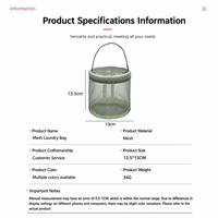Mini sac en filet avec poignée de transport, personnalisable avec logo, pour le rangement de soutiens-gorge et de fils