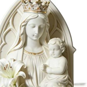 Statue en résine de la Vierge <span class=keywords><strong>Marie</strong></span> - Ornement de décoration haut de gamme pour la maison, sculpture personnalisée par Bozhi Art - Product Image 5