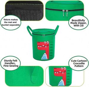 Slide Away Toy With Zipper Play Mat Kids Organizer Storage <b>Bin</b> for Toys - Product Image 3