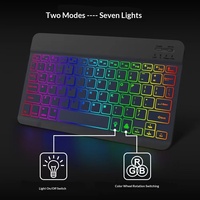 Clavier sans fil infrarouge rétroéclairé pour ordinateur portable, ensemble clavier et souris lumineux RVB à dégradé coloré avec design ergonomique – En stock