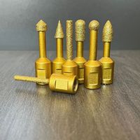 Têtes de meulage diamantées Soliboss M14 7 pièces, haute dureté, filetage interne 8 mm, pour sculpture et polissage de pierre
