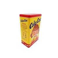 Boîte en étain carrée personnalisable de qualité alimentaire pour café, thé, chocolat, sucre, barres chocolatées, contenants recyclables avec couvercle