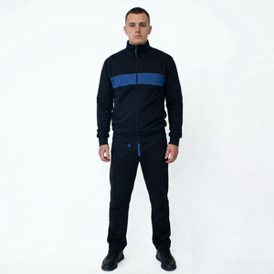 Spring Sports Plus Size Eco-Friendly Breathable Men's Full <b>Zip</b> Quick Dry Two-Tone Color <b>Jogger</b> Tracksuits for Running - Product Image 1