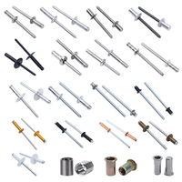 Fournisseur de rivets aveugles en acier noir à tête ronde de 3,2 mm, 4 mm, 6,4 mm, rivets aveugles en acier ouvert, rivets aveugles en aluminium DIN 7337