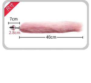 Butt plug tail Fox tail <span class=keywords><strong>anal</strong></span> Plus set para parejas coqueteo Cosplay Animal Fox Tail Ears Set Sin vibrador Metal Silicona <span class=keywords><strong>Anal</strong></span> Plug - Product Image 3