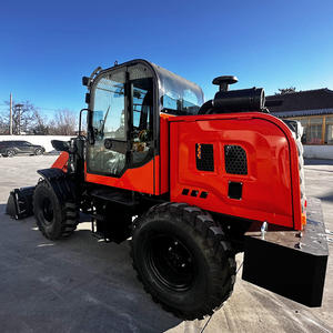 Mini-chargeuse sur pneus articulée 2000 kg pour travaux de jardinage et aménagement paysager, multifonction professionnelle avec attache rapide, godet, <span class=keywords><strong>fourche</strong></span>, chasse-neige, trancheuse et tarière - Product Image 2