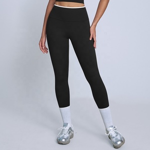 Leggings de yoga taille haute antibactériens, effet push-up, extensibles dans quatre directions, en Spandex/Nylon, pour femme - Product Image 2