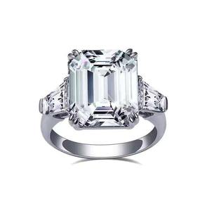 Bague Classique à Trois Pierres en Moissanite, Argent 925, VVS, Design Élégant et Scintillant pour Femme, Cadeau de Mariage, Bijoux - Product Image 3