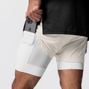 <span class=keywords><strong>Pantaloncini</strong></span> a compressione da <span class=keywords><strong>uomo</strong></span> <span class=keywords><strong>2</strong></span>-<span class=keywords><strong>in</strong></span>-<span class=keywords><strong>1</strong></span> da 5 pollici per Hip Hop, corsa, palestra, allenamento, con elastico <span class=keywords><strong>in</strong></span> vita, tinta unita, ad asciugatura rapida, <span class=keywords><strong>in</strong></span> poliestere - Product Image 3