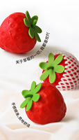 Diffuseur d'arômes 3D en forme de fraise, gel désodorisant moderne longue durée, diffuseur de voiture en plastique en forme de fruit pour tableau de bord automobile et maison