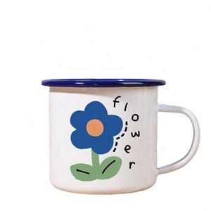 Mug en émail personnalisé de haute qualité, 12 oz, sublimation, pour le camping en plein air, Noël, voyage, camping - Product Image 2