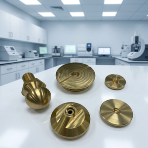 Composants de plaque ronde filetée en laiton usinés CNC de haute précision, fabrication OEM ODM, fabriqués au Vietnam - Product Image 1