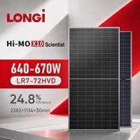 Panneau solaire LONGi Tier 1 Hi-MO X10 Scientist 660W 670W LR7-72HVD HPBC 2.0 N-Type Mono Bifacial Double Verre 24.8% Module PV