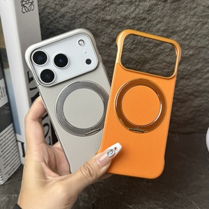 Funda Protectora Magnética sin Marco <span class=keywords><strong>con</strong></span> Soporte Giratorio y Parte Trasera de Cuero para <span class=keywords><strong>iPhone</strong></span> 17 Pro Max 16 15 <span class=keywords><strong>14</strong></span> <span class=keywords><strong>13</strong></span> - Product Image 3