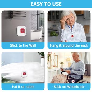 Wifi người chăm sóc máy nhắn tin không dây thông minh nút gọi có thể sạc lại hệ thống cảnh báo nút khẩn cấp cho người cao niên cao tuổi bị tàn tật - Product Image 5