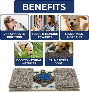Pet Snuffle <b>Mat</b> for Dogs Interactive Snuffle <b>Mat</b> for Dogs <b>Large</b> Breed Slow Dog Feeding <b>Mat</b> for Training Foraging Stress Relief - Product Image 6