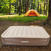 Matelas Gonflable Simple Deluxe 40 Trous Confort Sommeil, Installation Rapide, Pliable, Pompe Intégrée, pour Chambre Moderne, Extérieur et Mobilier de Maison