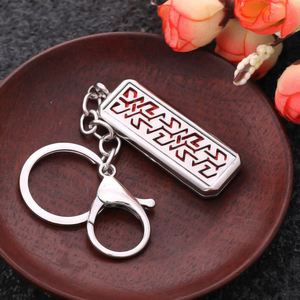 Fashion Rectangle Hollow Out Design Aromatherapy Essential Oil Diffuser <b>Locket</b> Necklace Bracelet Pendant for Women Men Jewelry - Product Image 2