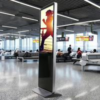 Soporte de suelo 32 43 49 55 65 pulgadas 4K Digital Wifi tótem interior no táctil gran pantalla Lcd publicidad Monitor con soporte