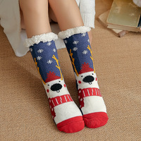 Haute Qualité Intérieur Thermique Polaire Doublé Chaussettes Hiver Chaud Fuzzy Anti Pantoufle Chaussettes Moelleux Sherpa Grip Chaussettes pour Femmes