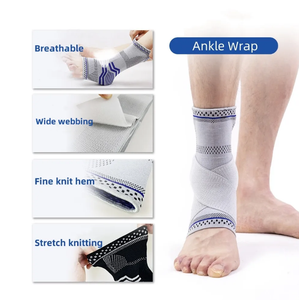 Protecteur personnalisé Douleur <span class=keywords><strong>Entorse</strong></span> Tricoté Nylon Élastique Sports Football Gym Wraps Cheville Brace Support - Product Image 4