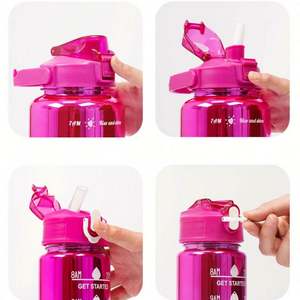 Bouteille d'eau Trio de bouteilles d'eau Bouteilles d'eau <span class=keywords><strong>3</strong></span> en 1 en plastique Bouteilles en plastique - Product Image 2