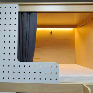 Meilleures ventes : Lit superposé capsule spacieux en bois, moderne, tout inclus, pour auberge de jeunesse et dortoir scolaire - Product Image 4