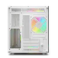 SOEYI computador gamer pc boîtier accessoires gabinete gamer mid tower gaming case atx avec fenêtre de panneau latéral