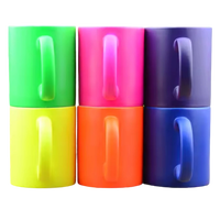 Mug en céramique à double paroi de haute qualité, grande capacité 350 ml, avec glaçure colorée par sublimation, livré avec boîte cadeau, idéal pour les boissons chaudes