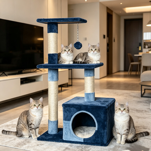 Árbol para Gatos Plegable <span class=keywords><strong>de</strong></span> Lujo Clásico, Casa para Gatos, Mueble <span class=keywords><strong>de</strong></span> Interior, Torre Multinivel con Postes Rascadores, Venta al por Mayor, Fabricación OEM Personalizada - Product Image 6