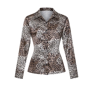 Camicetta da <span class=keywords><strong>Donna</strong></span> con Stampa Leopardata - Elegante Camicia a Maniche Lunghe con Bottoni per Abbigliamento Casual e Formale Sehe Fashion - Product Image 6