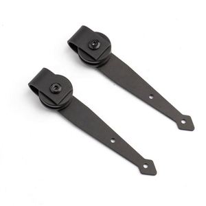 WEKIS Kit de suspension pour porte de grange en acier et laiton durable, style flèche, quincaillerie coulissante noire pour chambre, cuisine et extérieur - Product Image 3