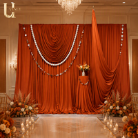 Rideau de fond en tissu extensible 4 directions en spandex Uvenue, draperies en soie de lait pour décoration de scène d'événement et mur de mariage