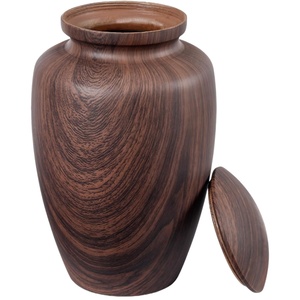 Urna Funeraria de Aleación de Aluminio con Acabado Imitación Madera, Ecológica, Personalizable, para Cenizas de Adultos/Mascotas, Sellada, Elegante y Conmemorativa - Product Image 3