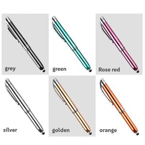 Özel Logo ile 3 in 1 ekran dokunmatik <span class=keywords><strong>LED</strong></span> el feneri Metal tükenmez kalemler promosyon tükenmez kalem - Product Image 4