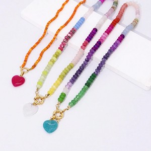 Collar Boho Hecho a Mano SongYi con Colgante <span class=keywords><strong>de</strong></span> Corazón <span class=keywords><strong>de</strong></span> Cristal Vibrante, Joyería Estética Y2K para <span class=keywords><strong>Mujeres</strong></span> Influencers - Product Image 2